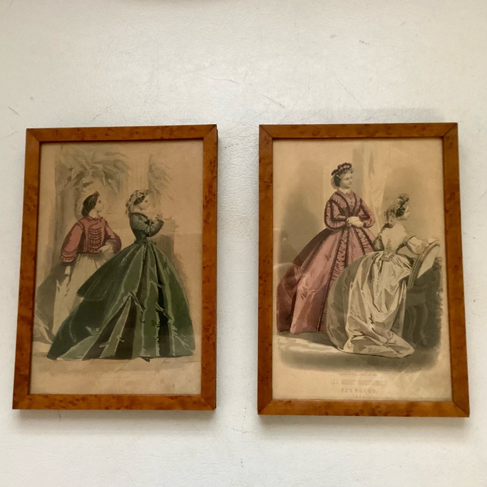 Les Modes Parisiennes Print 1864 set of 2